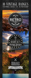 10 Vintage Badges by ivelt