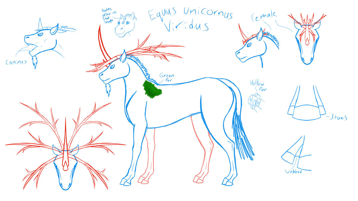 Swamp Unicorn Concept by horse14t