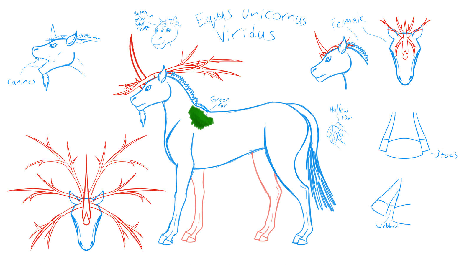 Swamp Unicorn Concept by horse14t