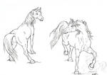 horse inks by lantairvlea