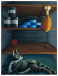 Cat and Food by lantairvlea