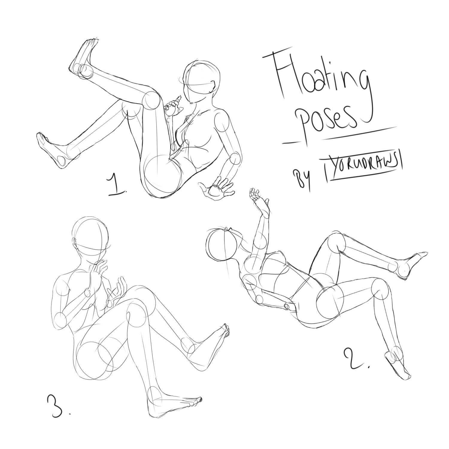 Floating Poses 3-pack by Shinigxmii on DeviantArt