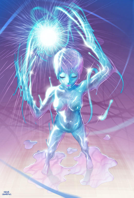 liquid girl by OscarCelestini