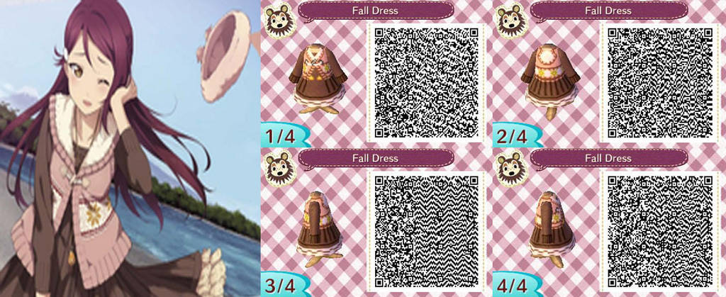 Animal Crossing: Fall Dress QR Code- Commission by ACNL-QR-CODEZ on