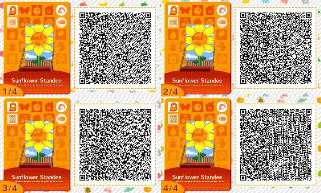 ACNL- Sunflower Face Standee QR Code by ACNL-QR-CODEZ on ...