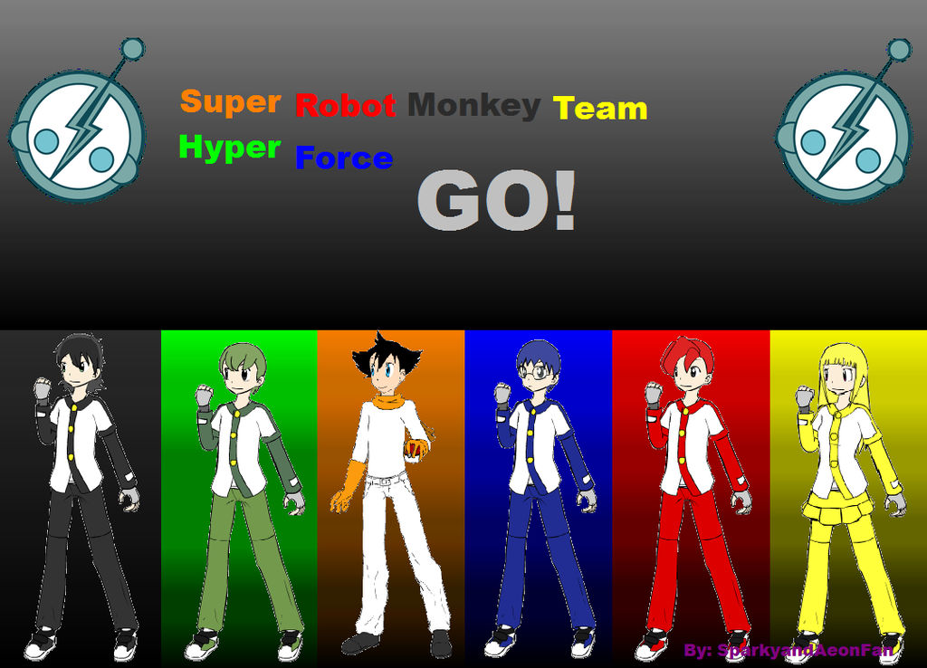 Super Robot Monkey Team Hyperforce Go (Anime) by SparkyandAeonFan on