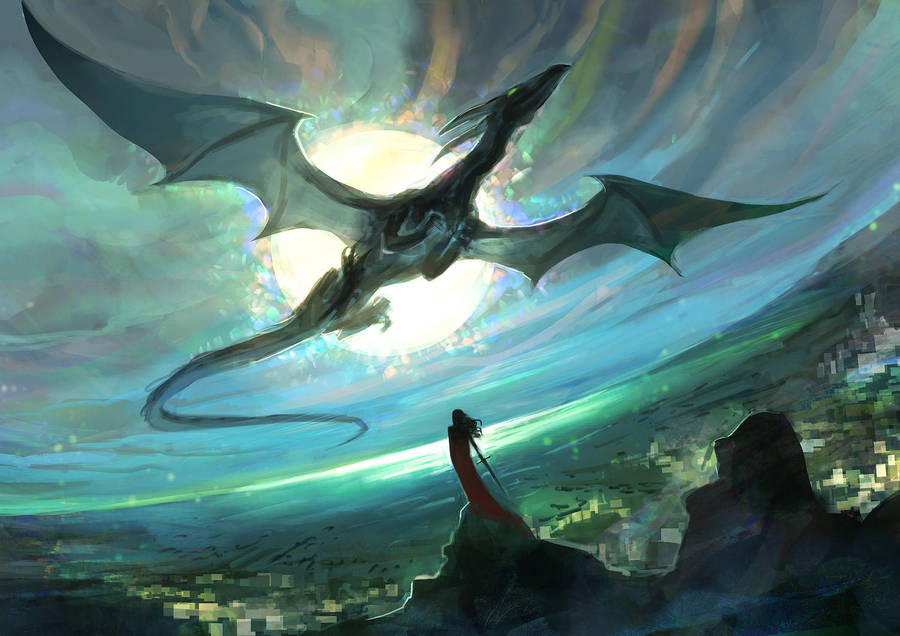 Dragon in the sky by anndr