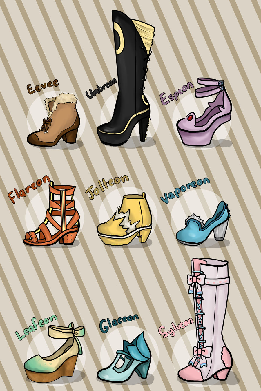 Eevolution Shoes by sirenlovesyou