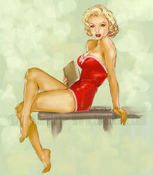 Marilyn Book Porn Colored by BenTanArt