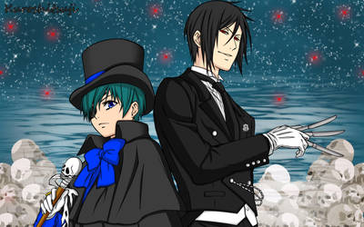 Kroshitsuji - Ciel and Sebastian Wallpaper by ng9