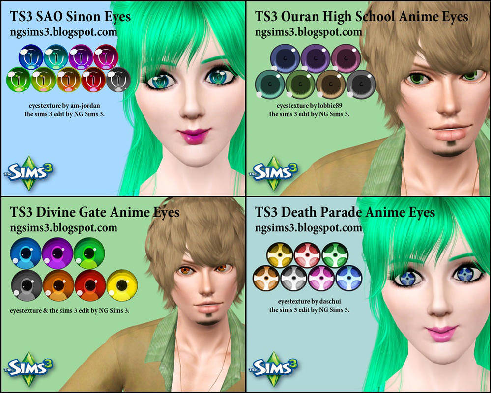 Thesims3 Cc 4 Anime Eyes By Ngsims3 By Ng9 On Deviantart