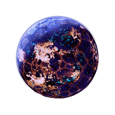 Blue luminous Planet Moon Lava + acid Space Stock by LapisDemon