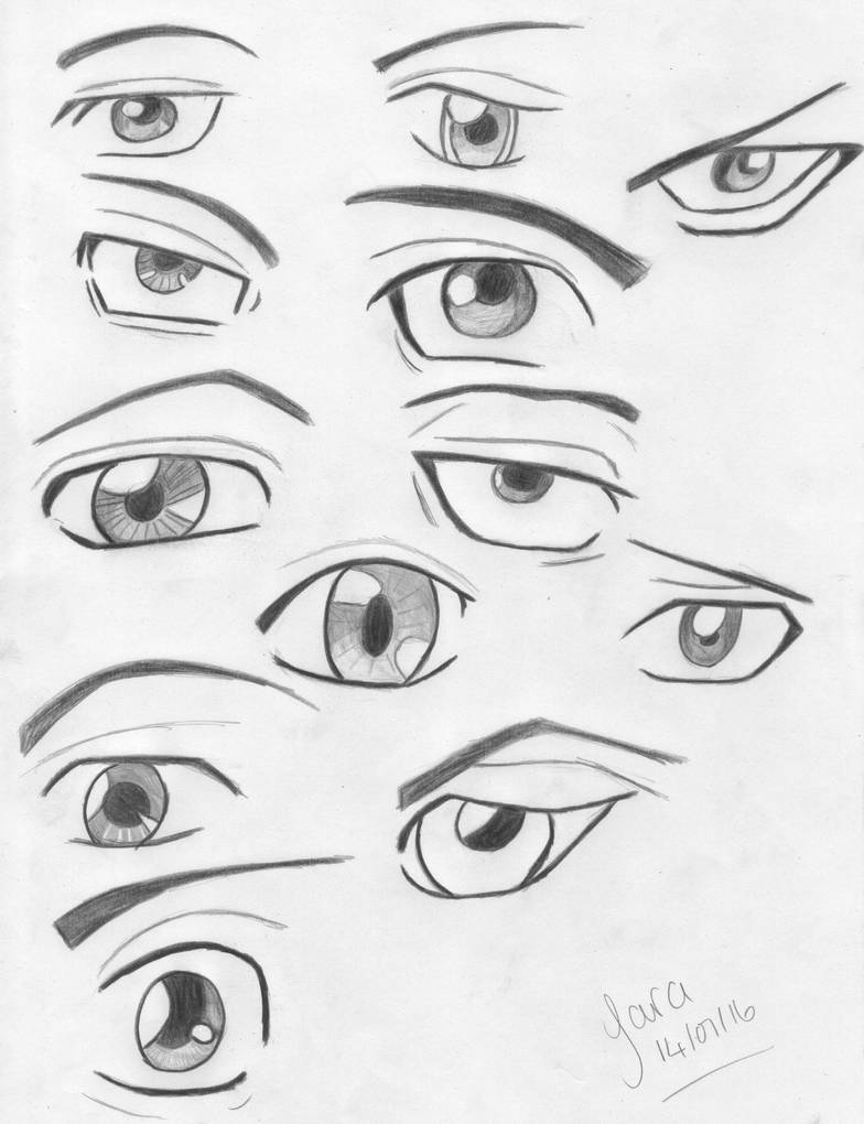 Male Anime Eye Practice By Saralil On Deviantart