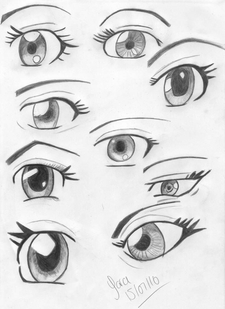 Female Anime Eye Practice By Saralil On Deviantart