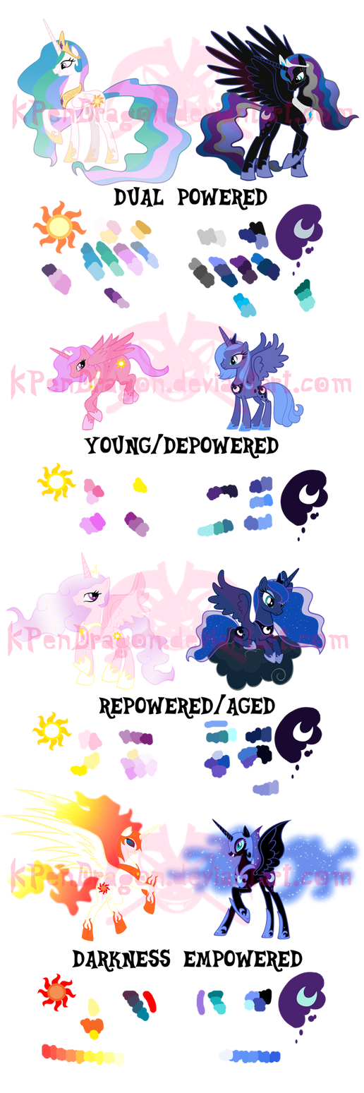MLP: DUSK and FiM alicorn comparisons by KPenDragon
