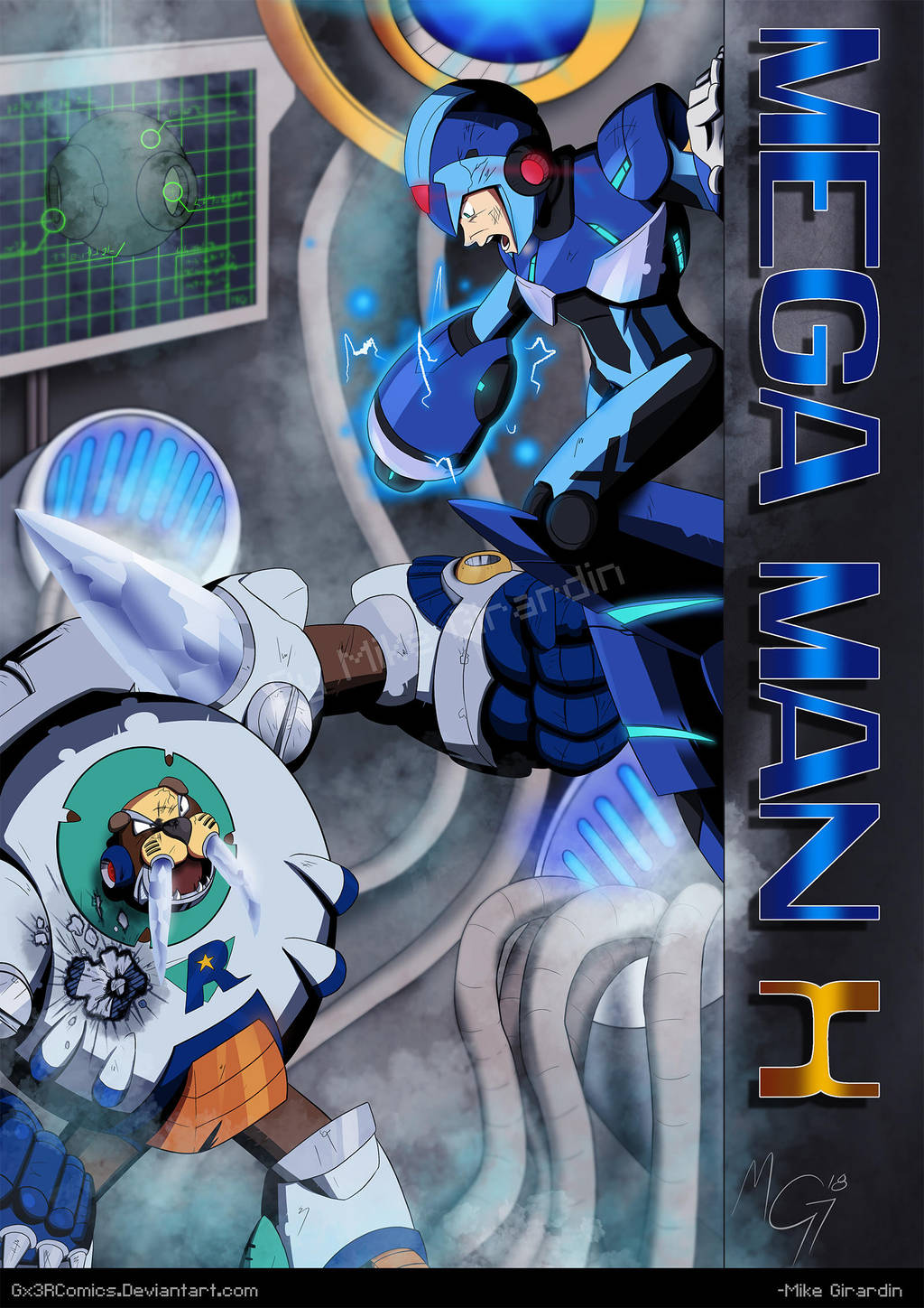 Mega Man X for Draw Mega Man day! by Gx3RComics