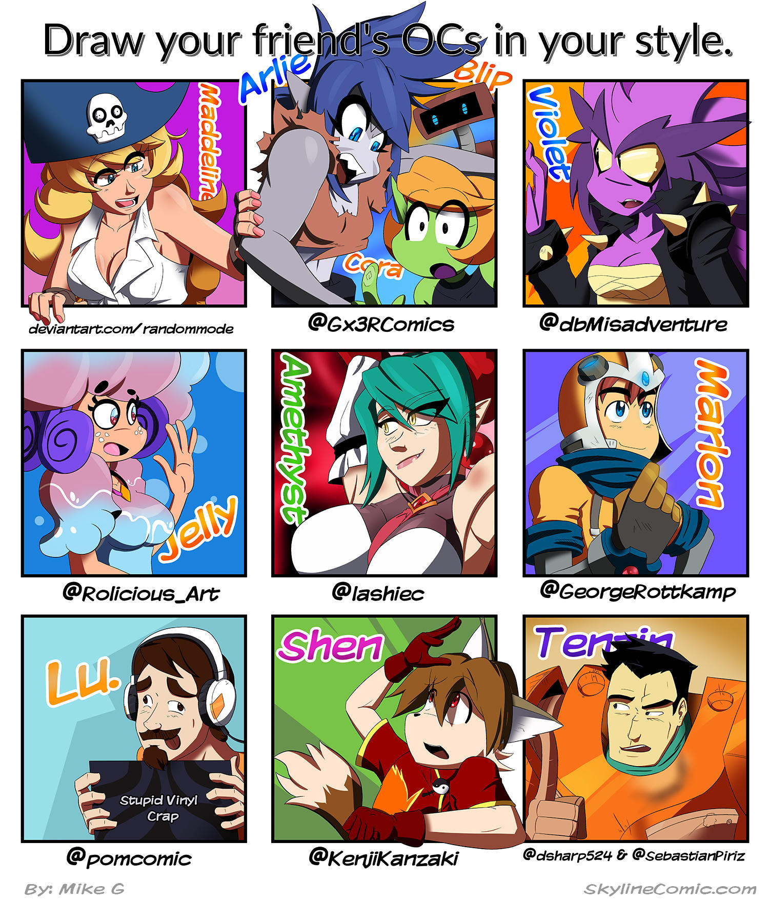 Draw your friend's in your style meme thing! by Gx3RComics