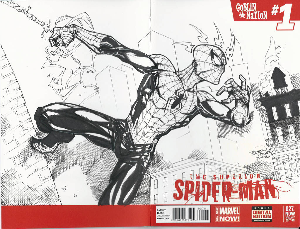 Spider-Man Sketch Cover by BrianVander