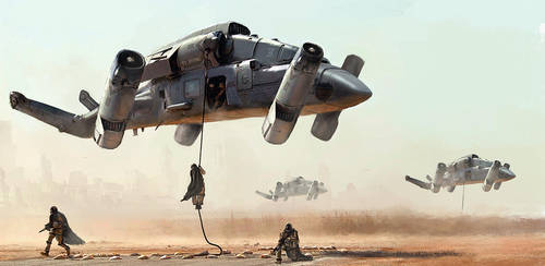 Military transport drone by LMorse