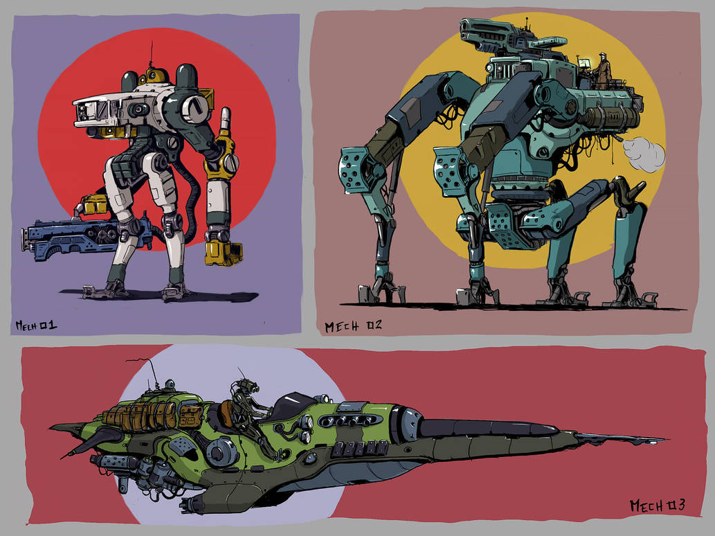 Mech sketch serie 01 by LMorse