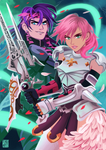 Lightning Vs Caius by Tengu-Arts