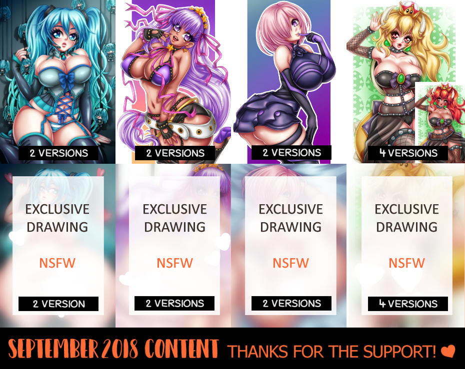 My drawings of September 2018 - Content Summary by seviesphere