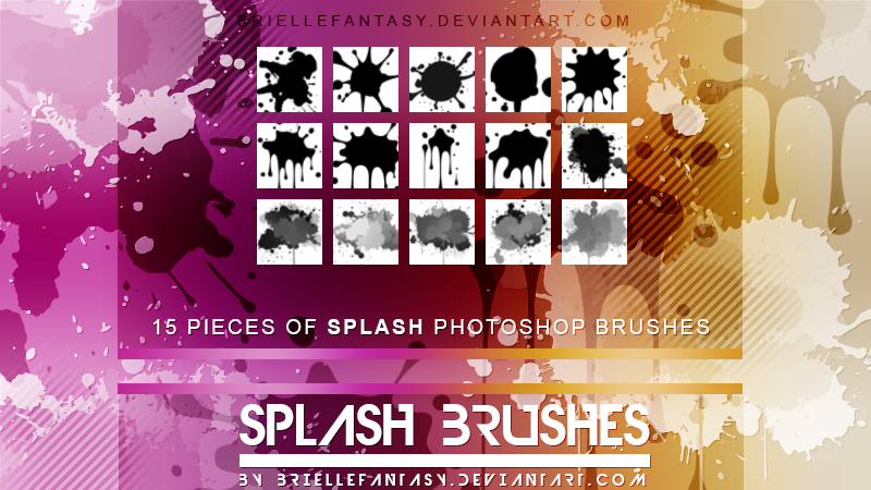 Splash Photoshop Brushes by BrielleFantasy