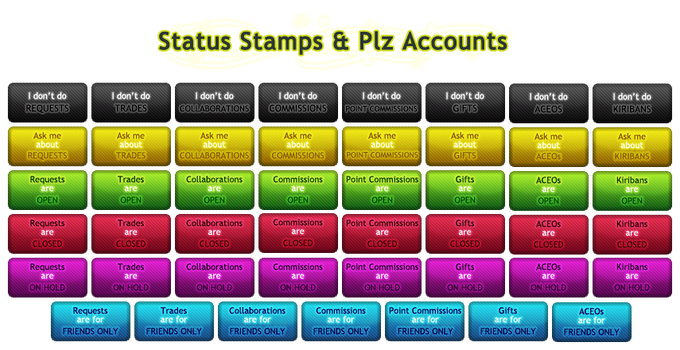 Status Stamps + Plz Accounts by SweetDuke