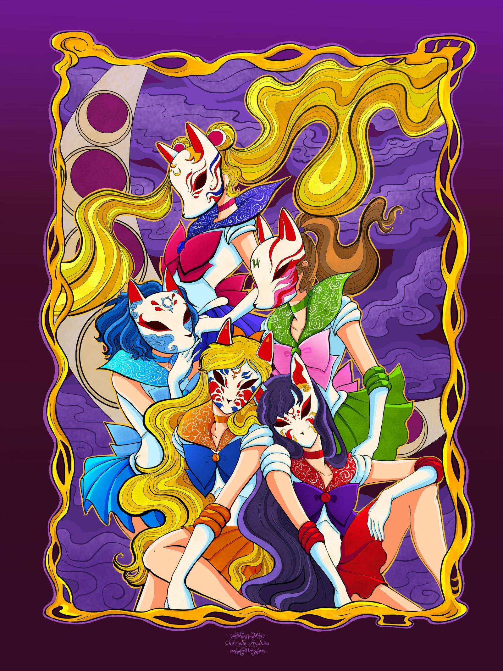 Super Sailor Kitsune - Sailor Moon Fan Art by gabrielleandhita