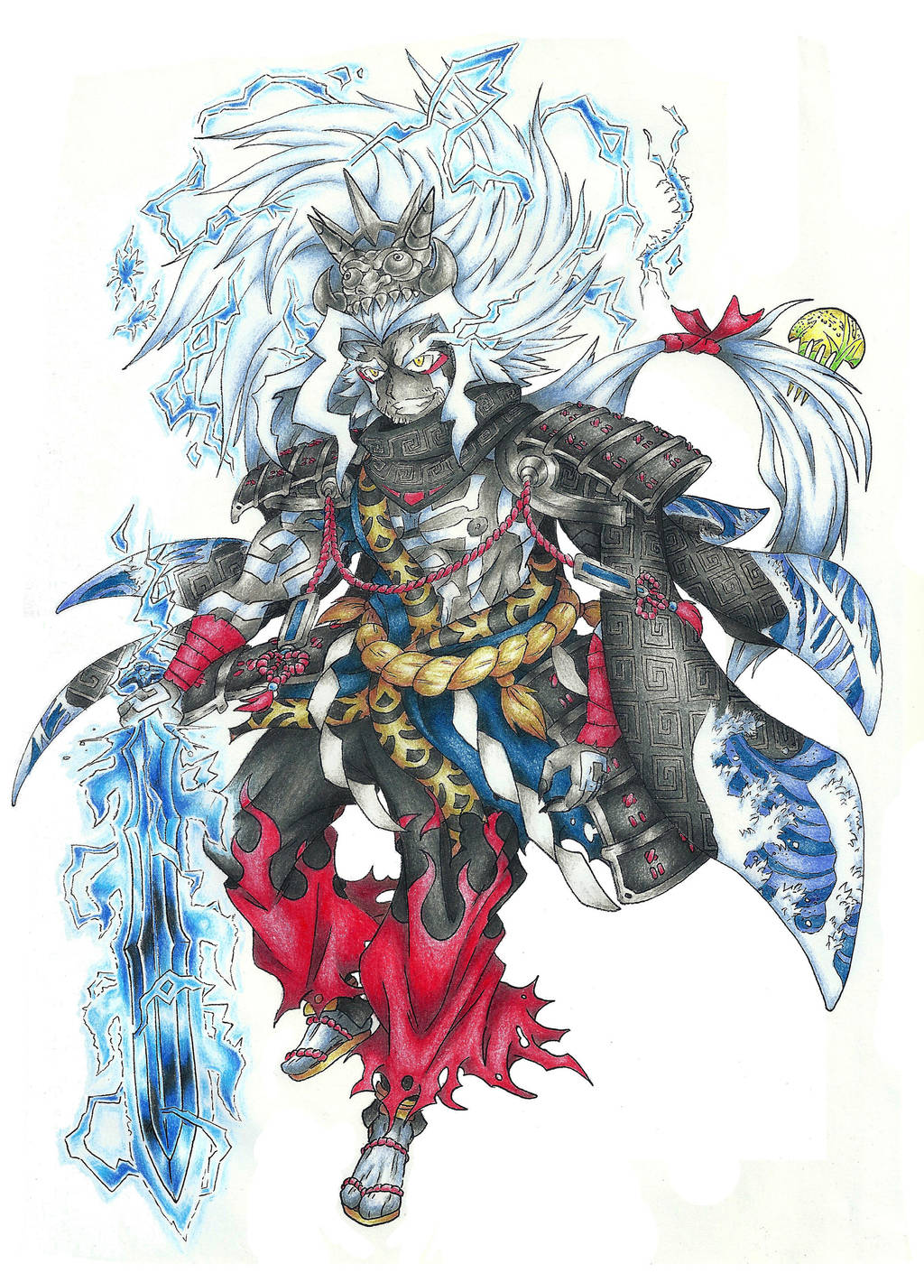 Susanoo, Japanese god of the raging storms by AtmaFlare on DeviantArt