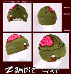 Cute Handmade Zombie Hat by KayPikeFashion