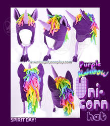 Spirit Day Purple Unicorn Hat by KayPikeFashion