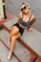 Justine - pin-up on steps 1 by wildplaces