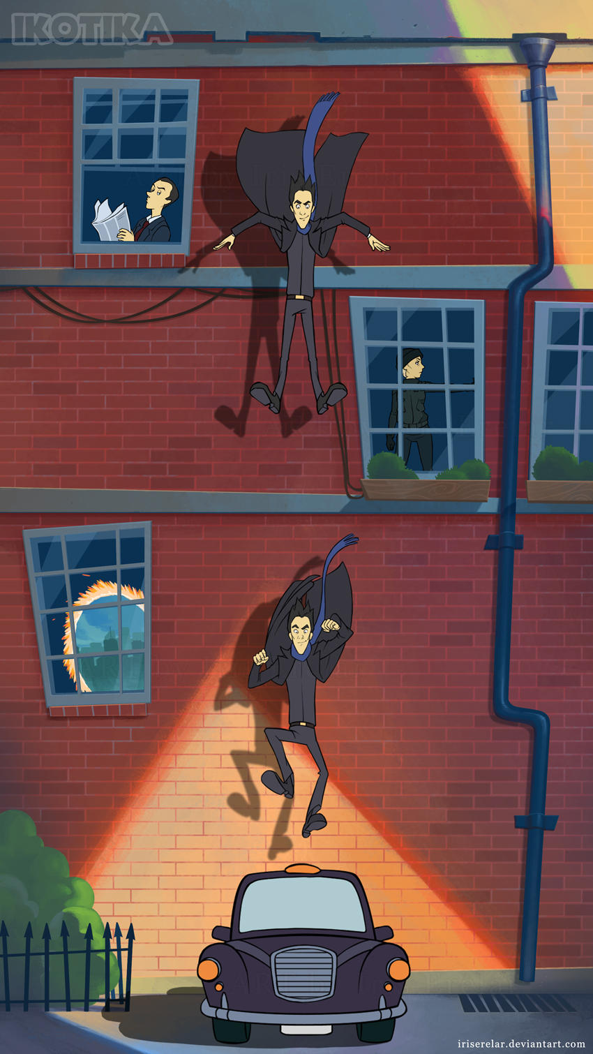 Falling_into_cab_scene_chars by IrisErelar