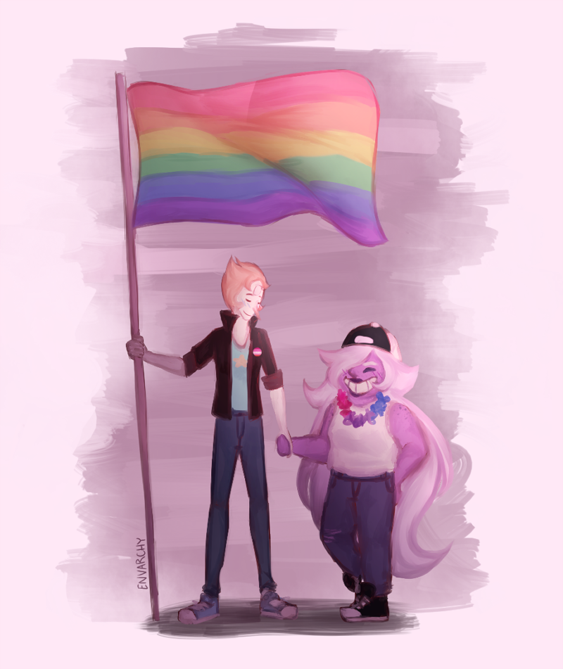 Pearlmethyst Week Day 1- Pride Month There's another Pearlmethyst Week going on rn,, bless On Tumblr | Instagram | Twitter