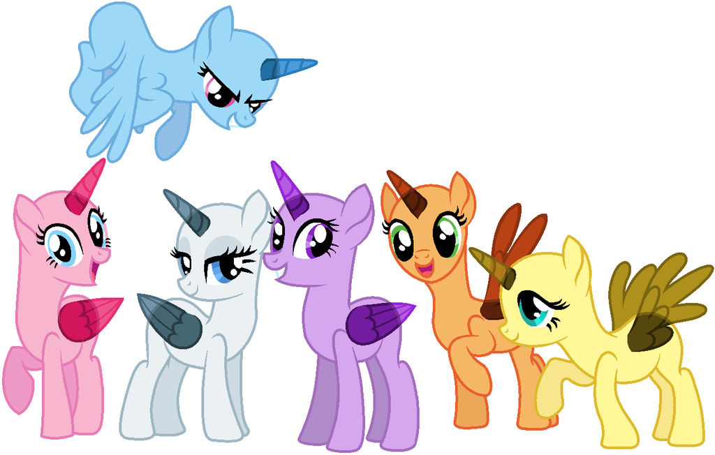 Mlp Base 4 Mane 6 By Emabases On Deviantart - Mlp Base 4 Mane 6 B...