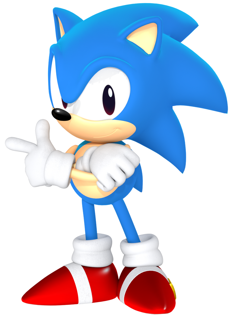 Classic Sonic from the Sonic Mania Poster by ... Sonic tails knuckles amy shadow silver blaze espio mighty cream rouge marine.