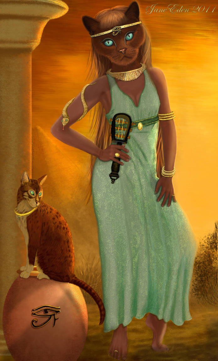 Bastet Egyptian Cat Goddess by JaneEden on DeviantArt