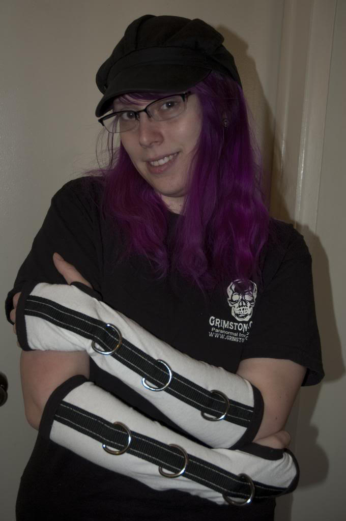 Black and White UV Reactive Arm Warmers by LillyInverse Black and White UV Reactive Arm Warmers by LillyInverse