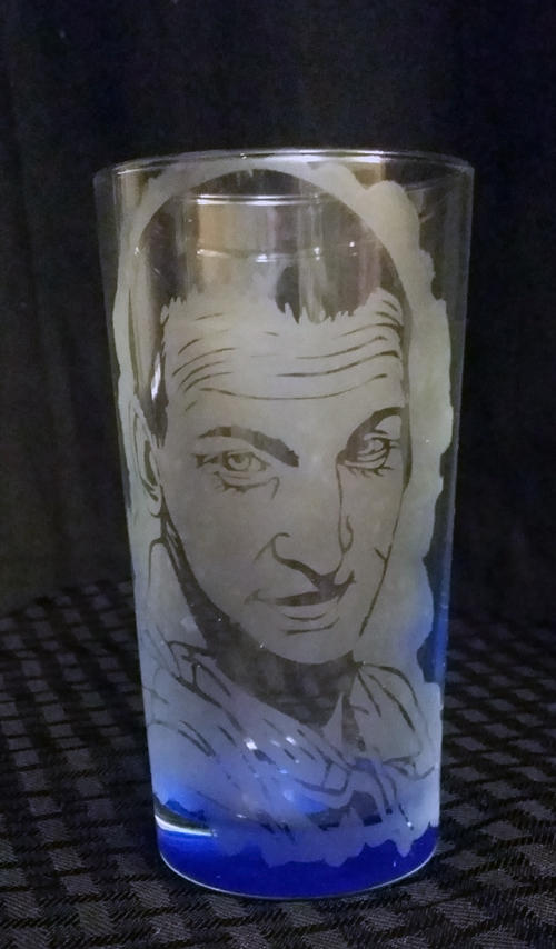 9th Doctor / Christopher Eccleston etched glass by LillyInverse