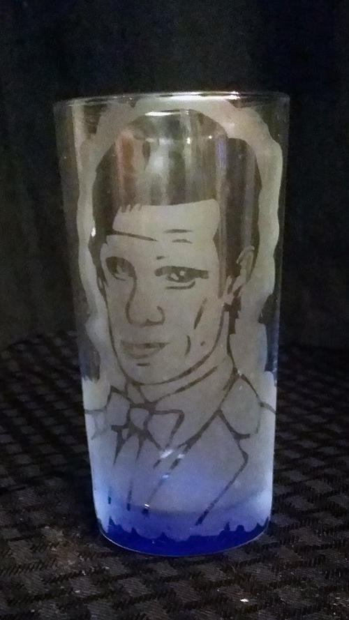 11th Doctor / Matt Smith Etched Glass by LillyInverse
