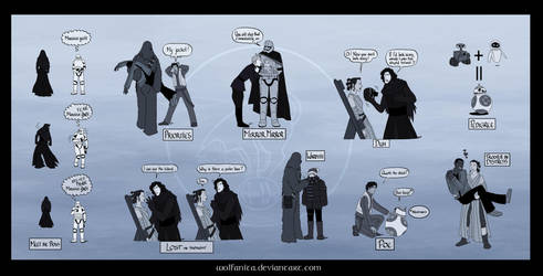 Star Wars: The Big Sheet of Small TFA Gags by wolfanita