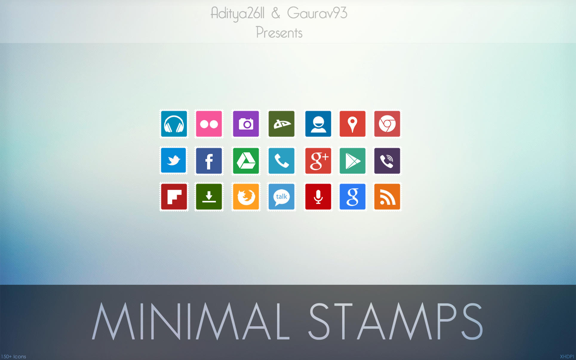 Minimal Stamps Icon Pack by aditya2611