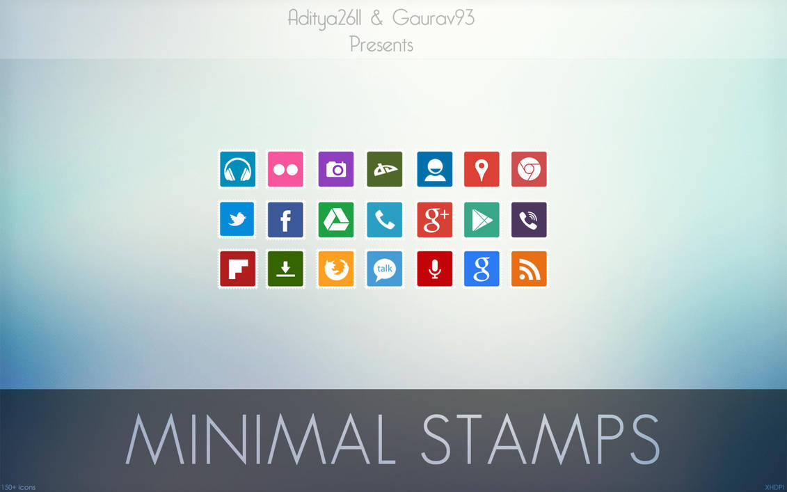 Minimal Stamps Icon Pack by aditya2611