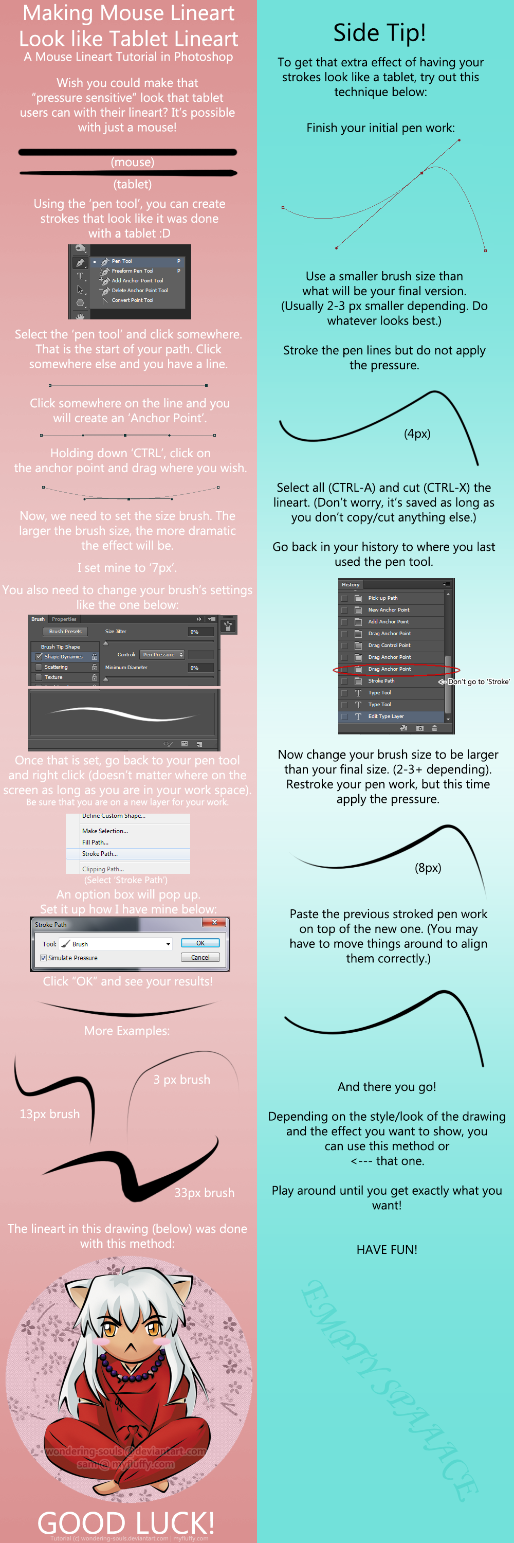 Mouse Lineart Tutorial (PS) by sambeawesome