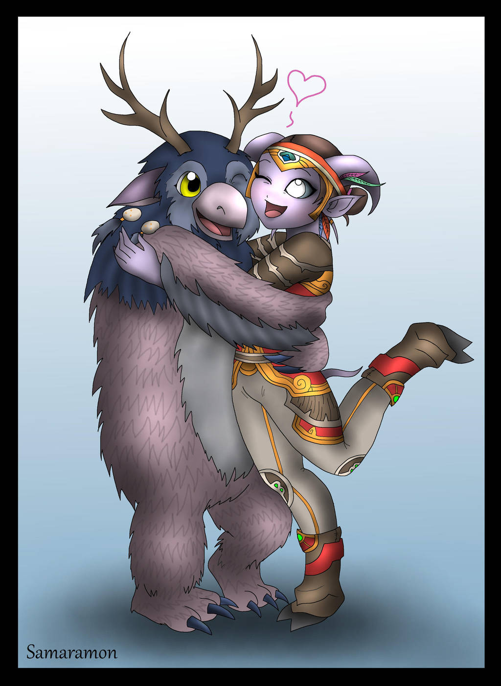 Moonkin hug! (Commission) by Samaramon