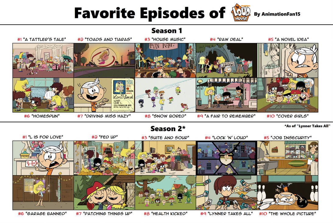 My Favorite Episodes of The Loud House by AnimationFan15 on DeviantArt