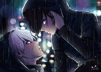 Kaneki x Touka - Under the rain by SpukyCat