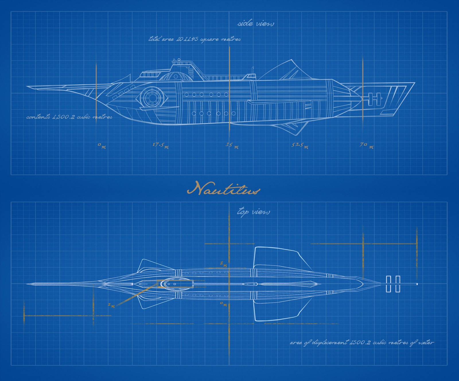 Vernian vectors (steampunk submersible) Nautilus by rainingcrow