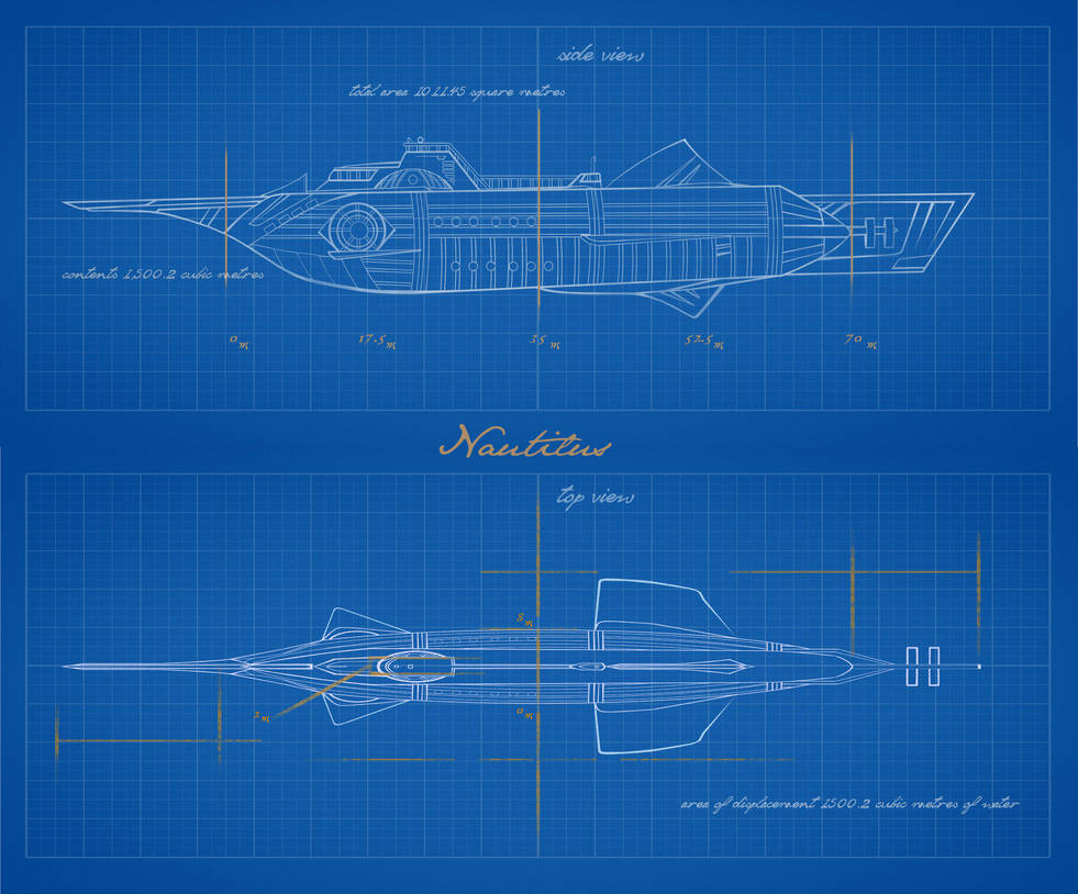 Vernian vectors (steampunk submersible) Nautilus by rainingcrow